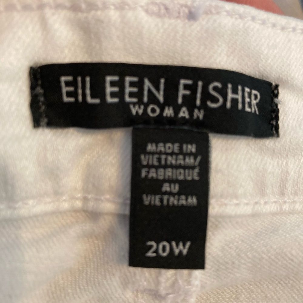 Eileen Fisher Organic Cotton White Denim Jeans - Picture 6 of 7